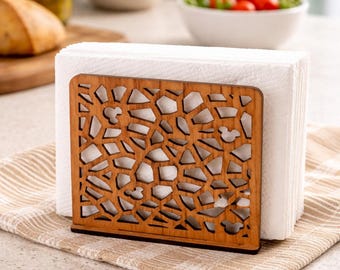 Wood Laser Cut Hidden Mickey Napkin Holder