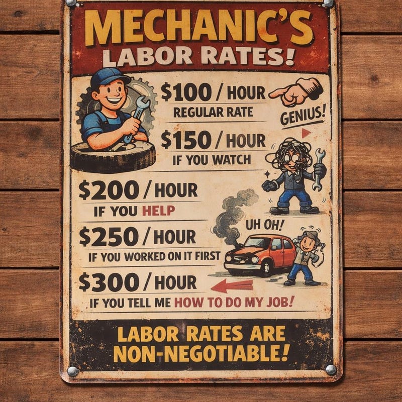 Rate Card Pdf Labor Rates Signs - Etsy