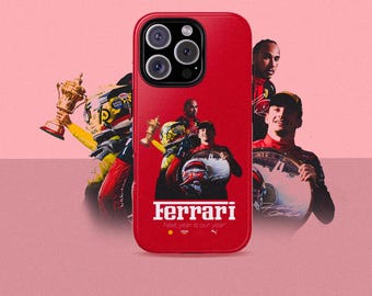 Ferrari F1 2025 | Tough Phonecase | Scuderia Ferrari F1 Team | Lewis Hamilton | Charles Leclerc | For iPhone  &  Fits Samsung Galaxy