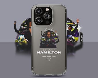 Clear Lewis Hamilton 2024 |  Clear Phonecase | Mercedes Petronas F1 Team | Lewis Hamilton Helmet | For iPhone 16-11 &  Fits Samsung S21 |