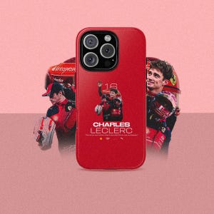 Charles Leclerc F1 2025 | Tough Phonecase | Scuderia Ferrari F1 team | Charles Leclerc Helmet | For iPhone 16-8 &  Fits Samsung S24-S10 |