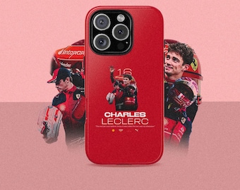 Charles Leclerc F1 2025 | Tough Phonecase | Scuderia Ferrari F1 team | Charles Leclerc Helmet | For iPhone 16-8 &  Fits Samsung S24-S10 |
