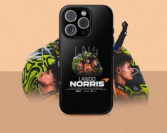 Lando Norris F1 2025 | Tough Phonecase | Mclaren F1 Team | Lando Norris Helmet | Motorsport Fans | For iPhone 16-8 &  Fits Samsung S24-S10 |