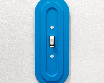 Pill Light Switch Cover | Modern 3D Switch Plate | Minimalist Bauhaus Playful Home Decor | DIY Switch | Red Blue Green Cover |Toggle Switch