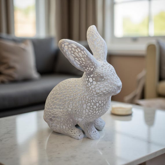 Voronoi Style Bunny Rabbit Statue