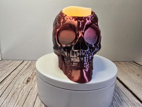 Skull LED Candle Holder (Votive candle included)