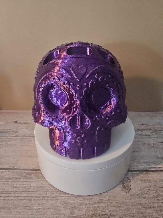 Sugarskull Makeup Brush Holder