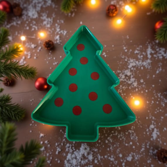 3D Printed Christmas Tree Tray | Festive Holiday Serving Tray