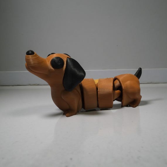 3D Printed Dachshund Dog Flexi Toy