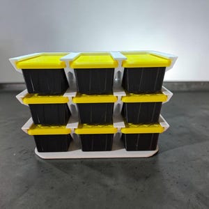 Mini Desktop "HDx" Storage Totes with Rack