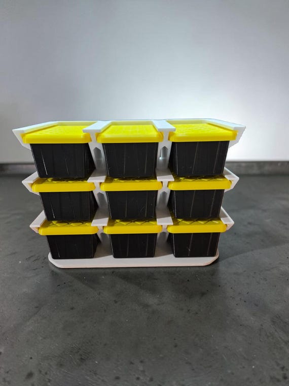 Mini Desktop "HDx" Storage Totes with Rack