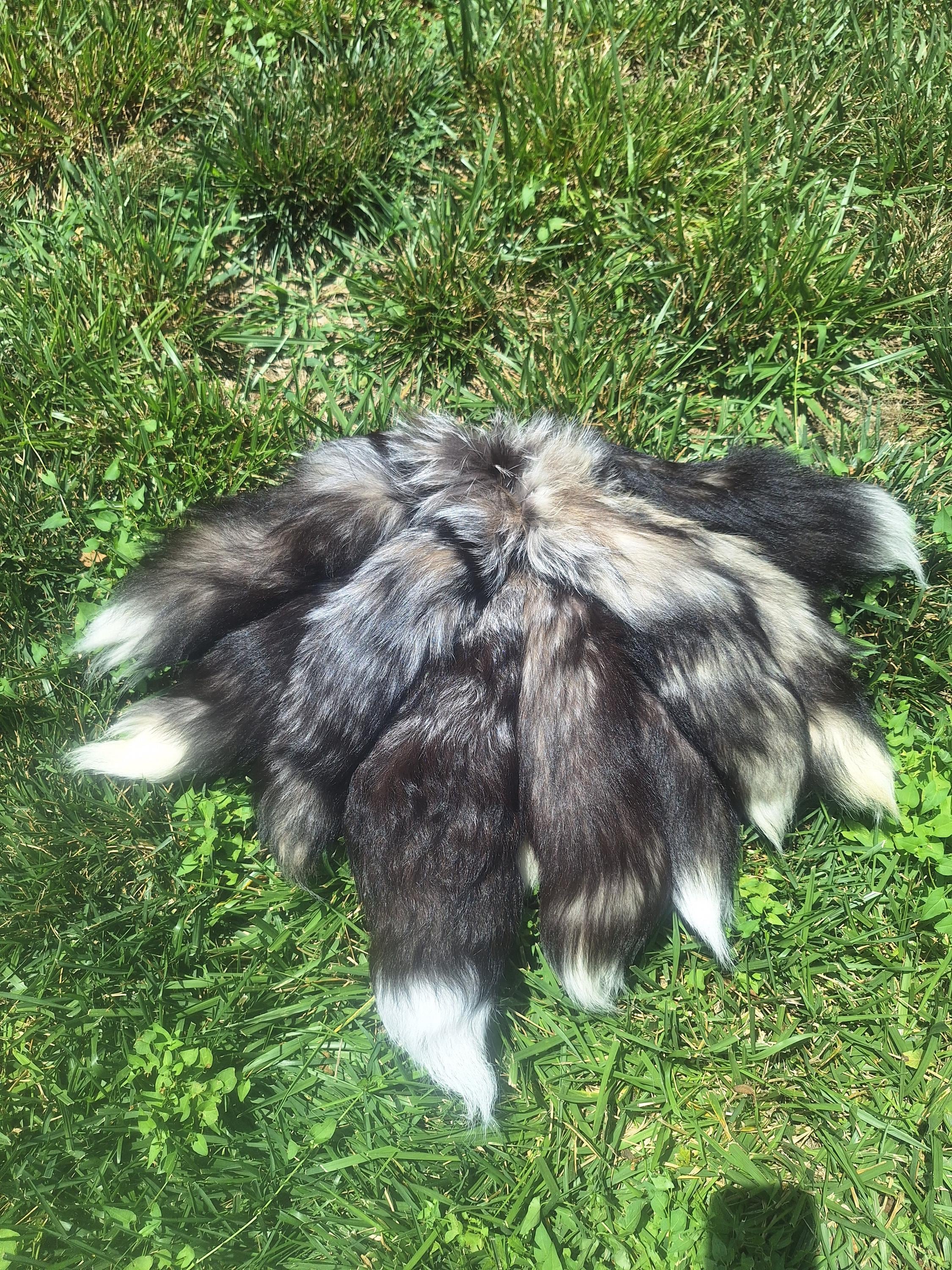 2nd quality smokey fox tails