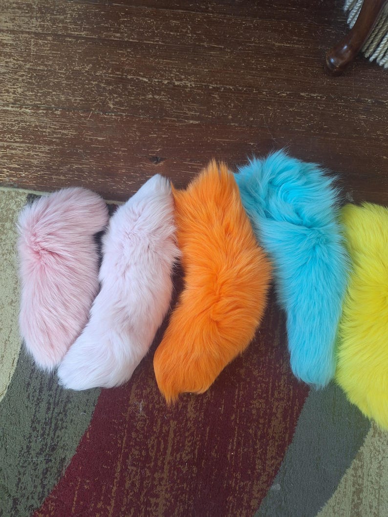 Dyed Blue Fox Tails- Assortment of Colors - Etsy