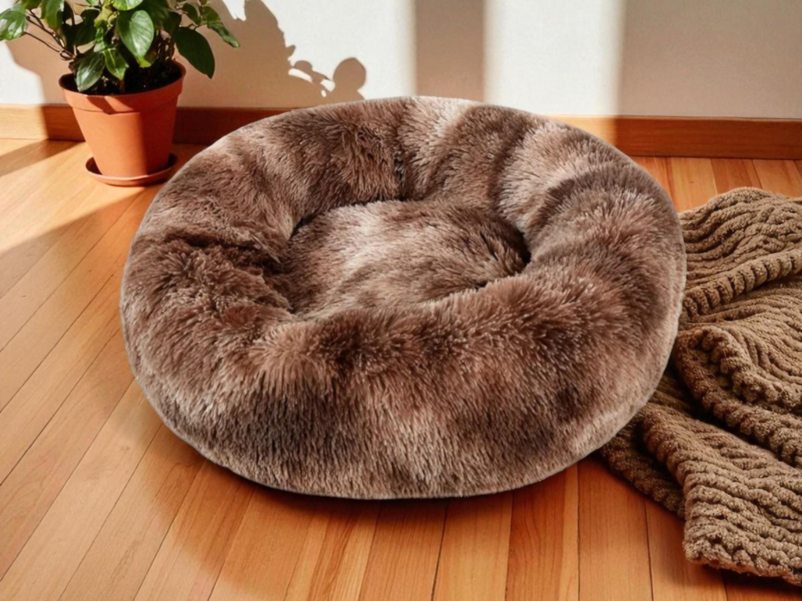 Letto Per Cani Letti Per Cani ANIMALI Morbido Letto Per Gatti Posto Letto Per Cani Cuscino In Peluche Grigio Chiaro 80cm 85014486 - Foto 6