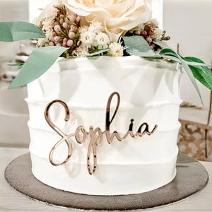 Personalized Acrylic Name Cake Topper Custom Wedding Birthday Cake Charm