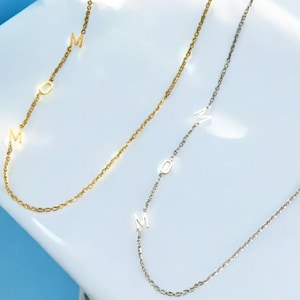 Collar con inicial personalizado para mujer: gargantilla con alfabeto de la A a la Z, joyería de acero inoxidable, regalo de San Valentín