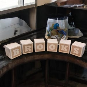 Engraved Wooden Name Blocks: Custom Nursery Decor