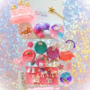 Magical Unicorn  Playdough kit, Play dough kit, Playdoh kit, kids sensory kit, kids party favors,happy birthday playdoh,party favor jars,pla