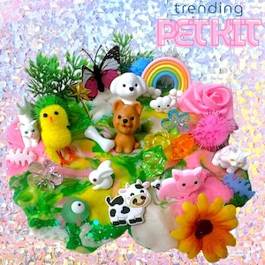 PET theme play dough, Sensory kit, play dough, Playdoh, kids playtime, sensory play, playdoh box, play dough box