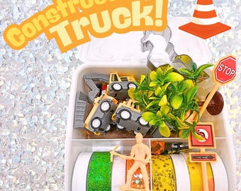 Byggtema playdoh-kit, playdoh, playdoh sensoriskt kit, playdoh, sensoriskt kit, barnlek, sensorisk lek, playdoh, playdoh-kit