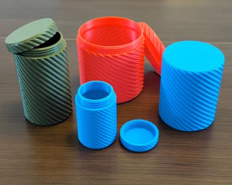 Stackable Screw Lid Storage Box Set: 3D Printer STL File