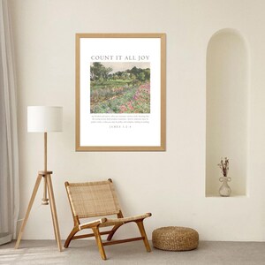 James 1:2-4 Printable Count It All Joy Art, Bible Verse Print Christian ...