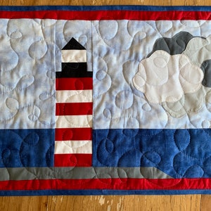 Lighthouse Mini Quilt, Table Runner, or Row PDF Digital Download image 3