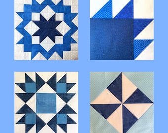 The How To Quilt Block of the Month - Group 6 with 6 Quilt Blocks- PDF Digital Download