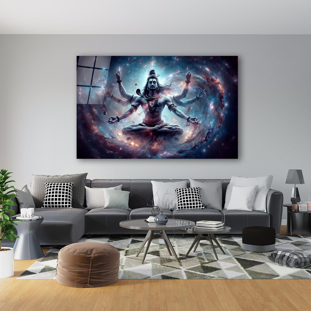 Lord Shiva Tempered Glass Wall Art, Hindu God Print - Etsy Canada