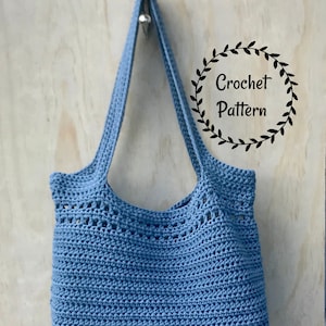 Crochet Pattern Beach Bag, Market Tote, Instant Download image 1