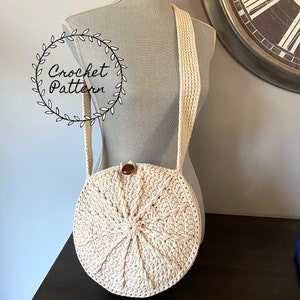 Häkelanleitung Runde Umhängetasche, Cross Body Bag