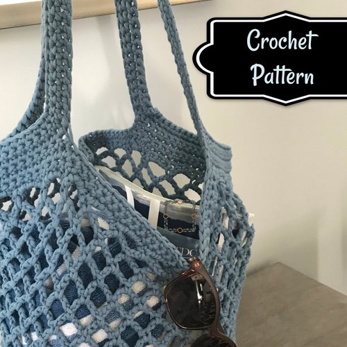Basketweave Market Bag Crochet Pattern Etsy