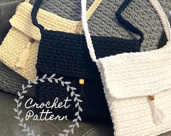 Crochet Pattern Crossbody Bag, Purse, Instant Download