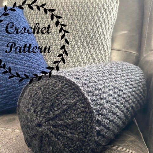 Crochet Pattern Alpine Neck Roll Pillow Cover Etsy