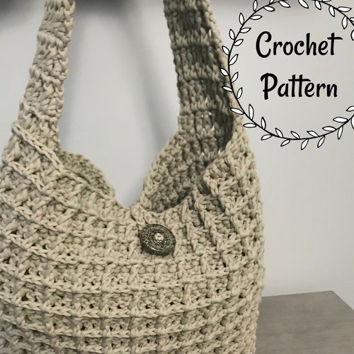 Crochet Pattern Market Bag Beach Bag Waffle Pattern - Etsy