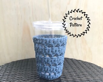 Crochet Pattern Summer Cup Cozy, Cup Sleeve, Instant Download