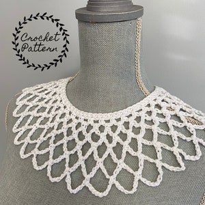 Crochet Pattern Lace like Collar Inspired by RBG image 1