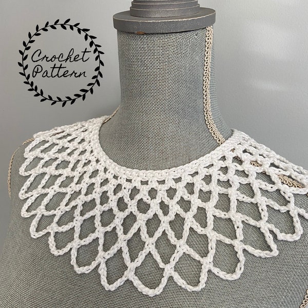 Crochet Pattern Lace like Collar Inspired by RBG