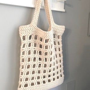 Crochet Pattern Mesh Market Tote, Beach Bag, Instant Download - Etsy