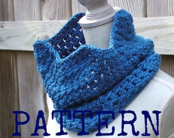 Crochet Pattern PDF Cowl Infinity Scarf Ripple Pattern