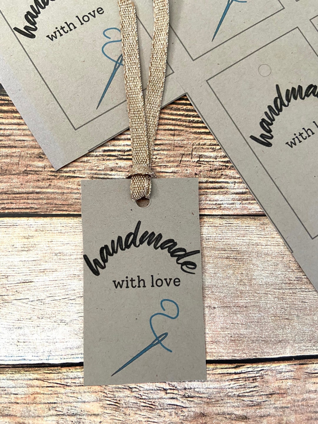 Made With Love Tag. Hand Made Tag. Round Tag 