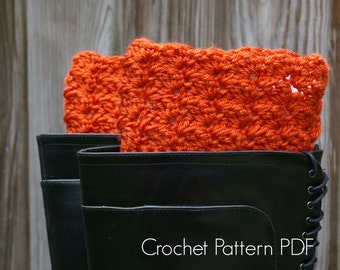Crochet Pattern PDF Boot Cuffs with Puff Pattern Instant Download