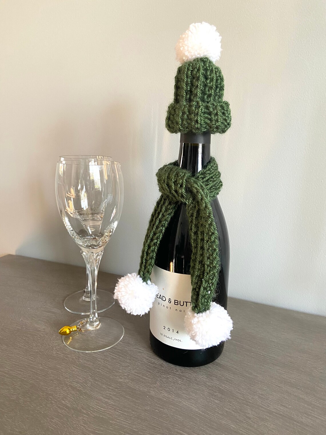 Crochet Pattern Wine Bottle Hat and Scarf Etsy