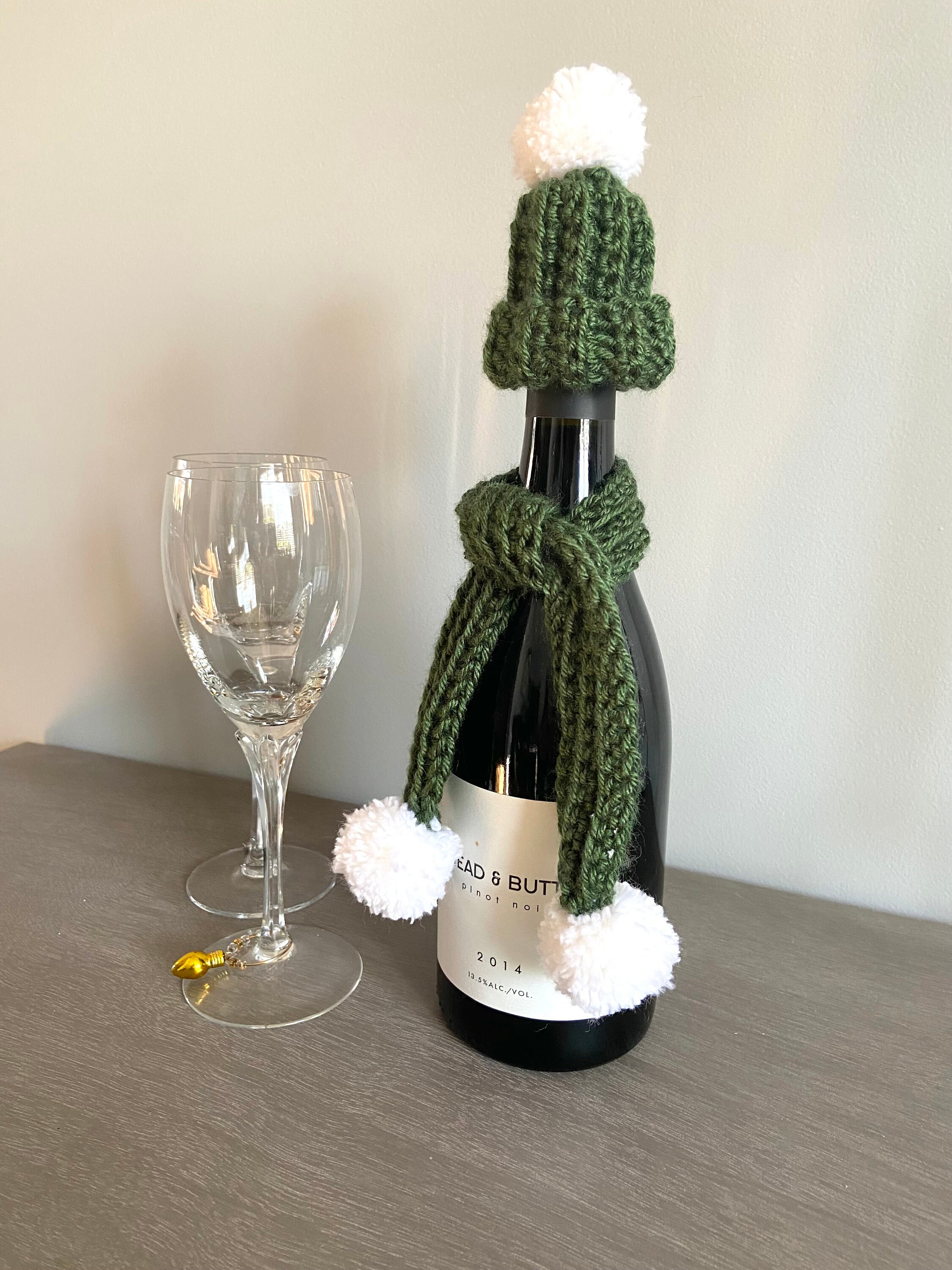 Crochet Pattern Wine Bottle Hat and Scarf Etsy