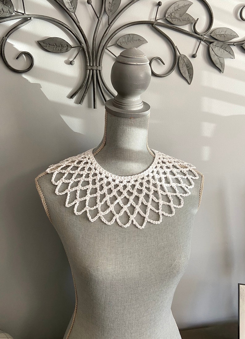 Crochet Pattern Lace like Collar Inspired by RBG image 2