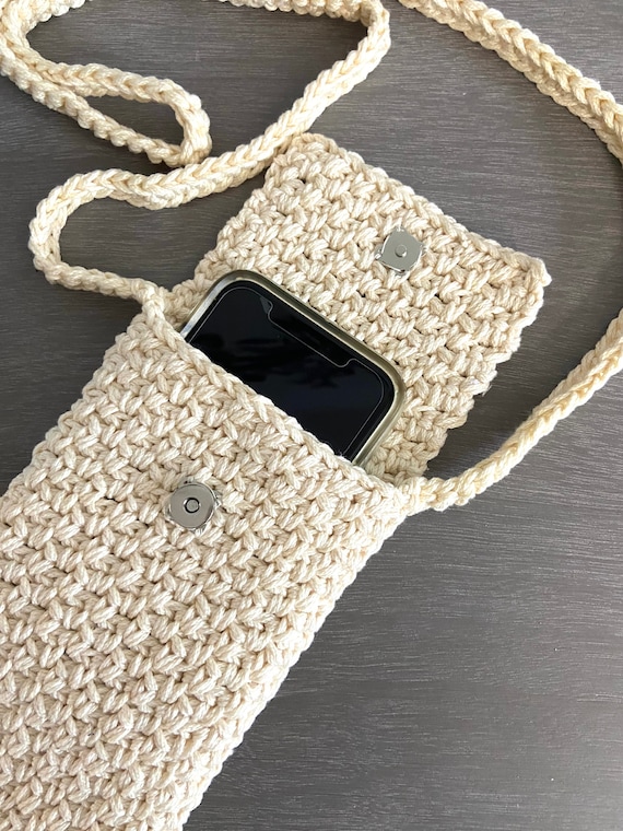 Crochet Pattern Cell Phone Crossbody Bag Purse Instant Download