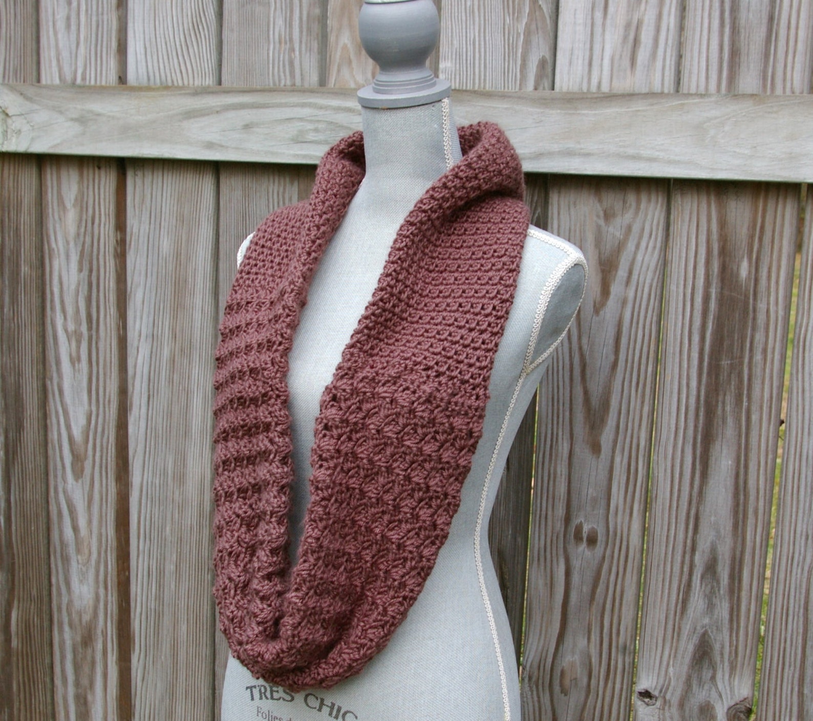Crochet Pattern Infinity Scarf Pattern - Cowl Scarf Pattern - Circle ...