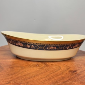 Lenox Grand Royal Peony Vegetable Bowl 9.5&quot; Oval Vintage