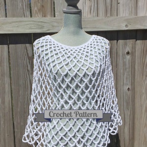 Crochet Pattern, Summer Poncho Pattern, Crochet Poncho Pattern
