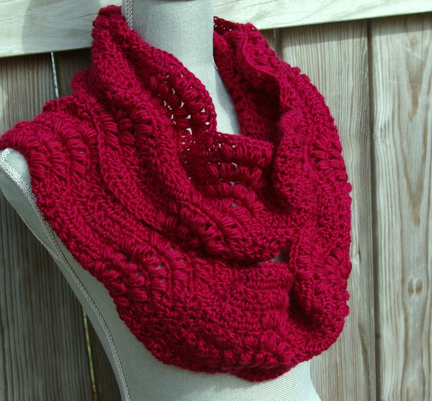 Crochet Pattern Infinity Scarf, Crochet Infinity Scarf, Circle Scarf ...